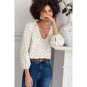 Boden Marina blouse in Ivory Sweet Floral